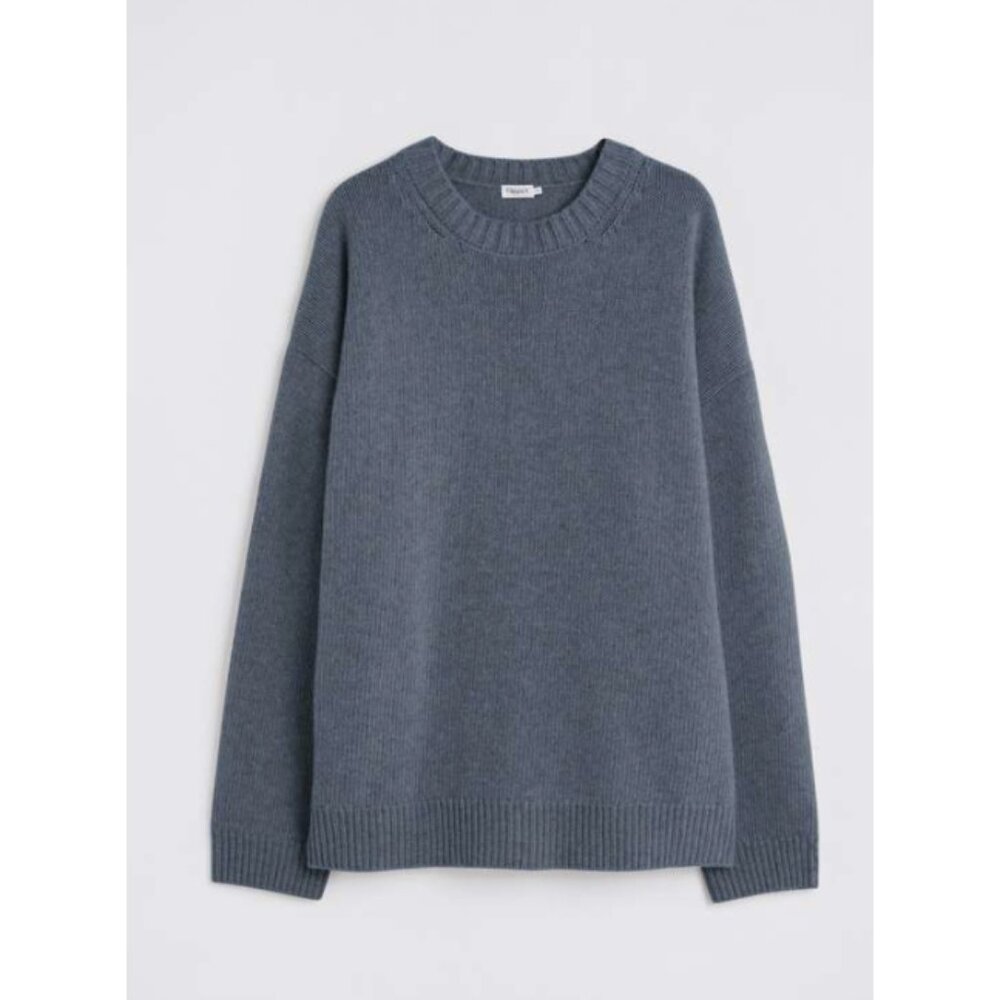 FILIPPA K Penelope Sweater Dusty Blue Small Wool Cashmere Minimalist Luxury